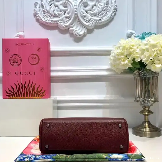 Firstbag ru leather Zumi top small handle grainy Gucci bag 0507